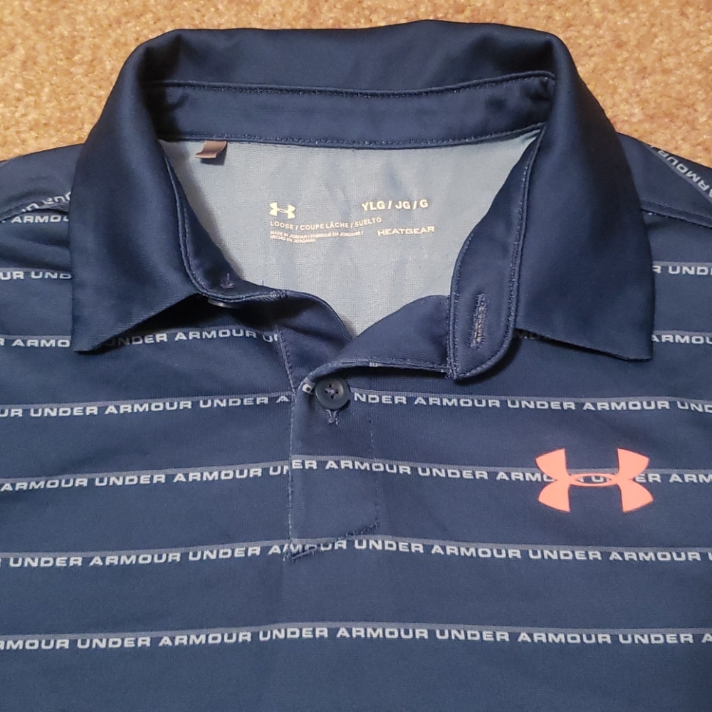 Under Armour Boys Printed Polo Shirt - Picture 4 of 12